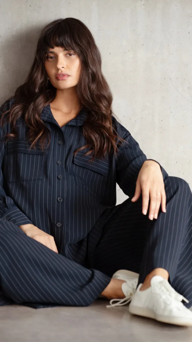 Relaxed Fit Longline Maternity & Nursing Shirt