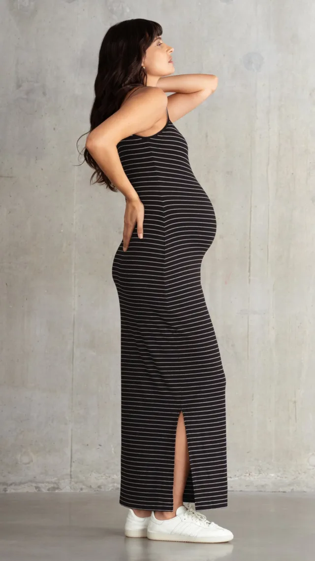 Ribbed Jersey Cami Maxi Maternity Dress