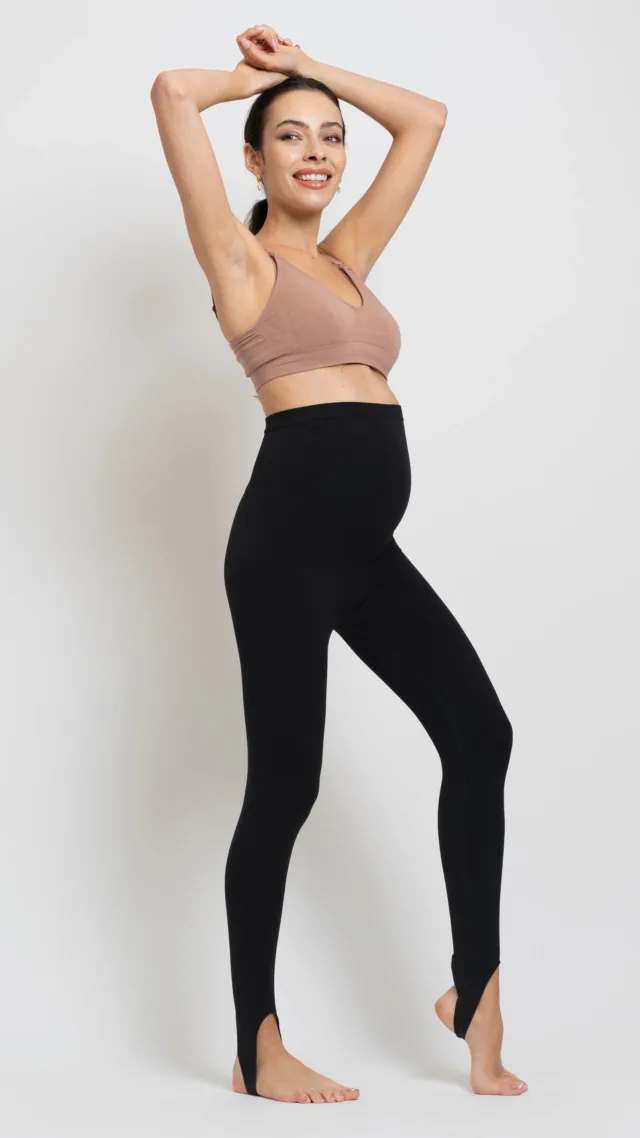 Seamless Over Bump Stirrup Maternity Leggings
