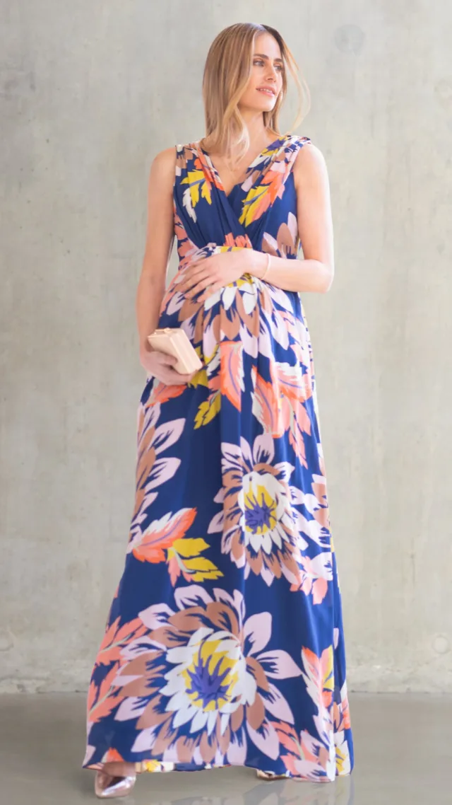Seasonal Blooms Maternity & Nursing Maxi Dress