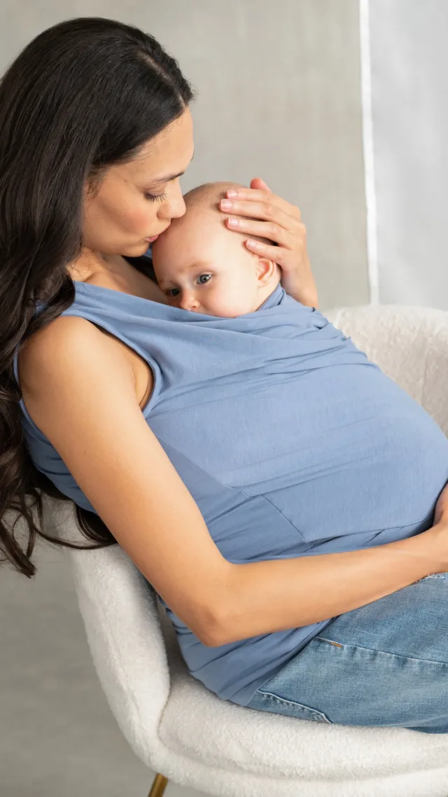 Slate Blue Cotton Skin To Skin Top
