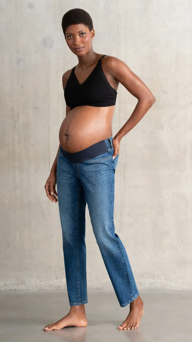 Slim-Leg Organic Under Bump Maternity Jeans