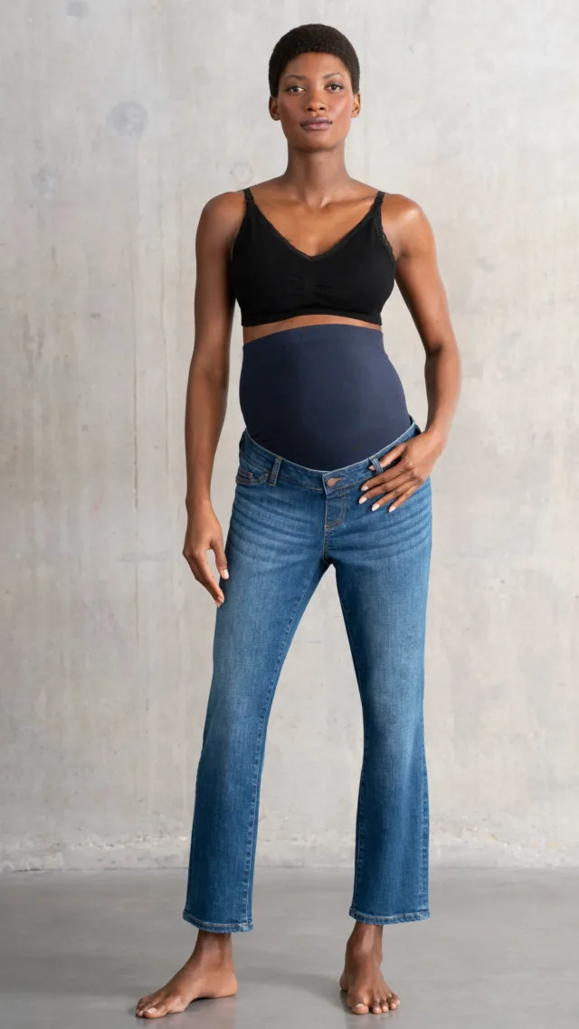 Slim-Leg Over Bump Maternity Jeans