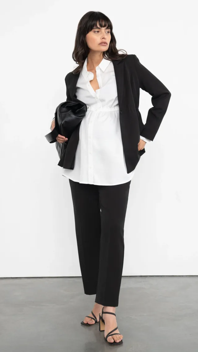 Tapered Black Maternity Pants