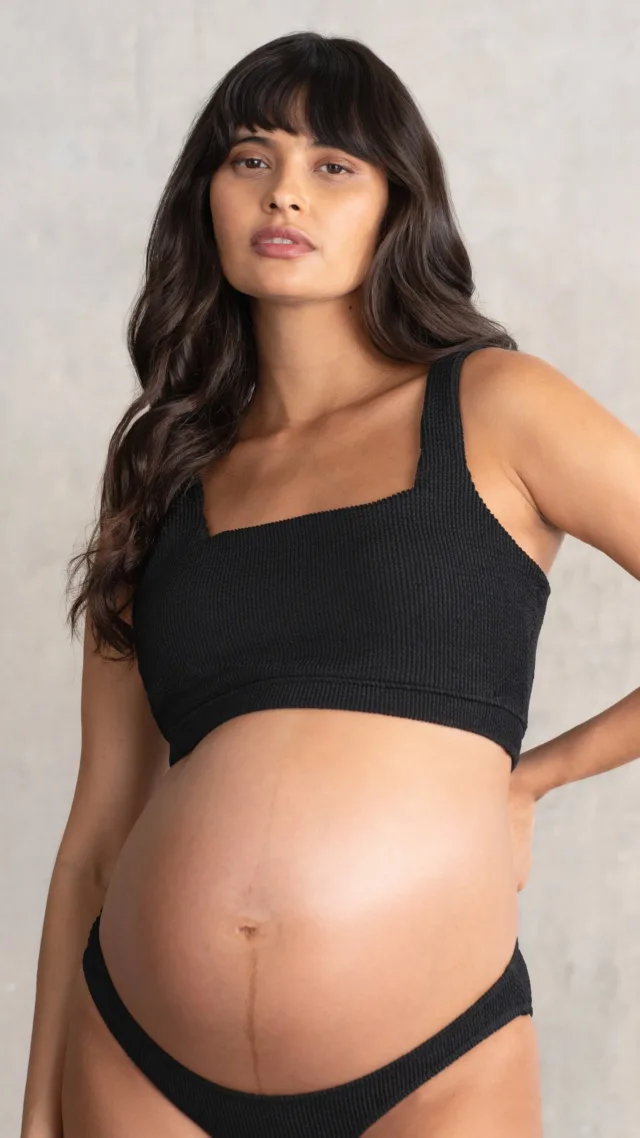 Textured Maternity Bikini Top