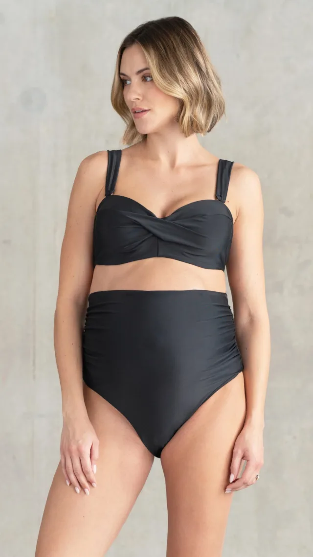 Twist Detail Maternity-To-Nursing Bikini Top