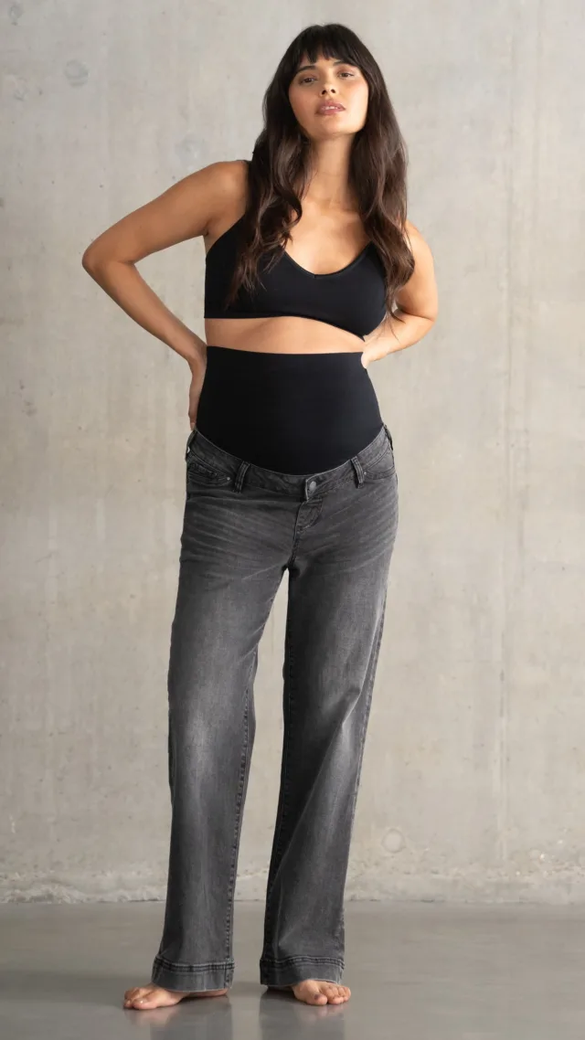 Wide-Leg Maternity Jeans